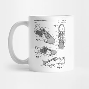 Soccer Boots Patent - Football Boots Art - Black And White Mug